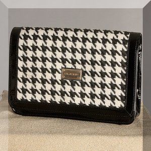 St John Houndstooth Fold Over Purse